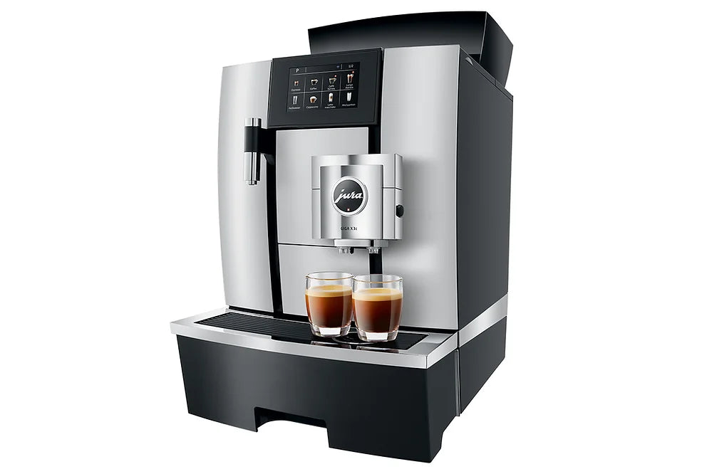 JURA GIGA X3c koffiemachine – beste volautomatische koffiemachine met 4,3 inch touchscreen, keramische schijfmolen en speedfunctie. Inclusief gratis dealerpakket.