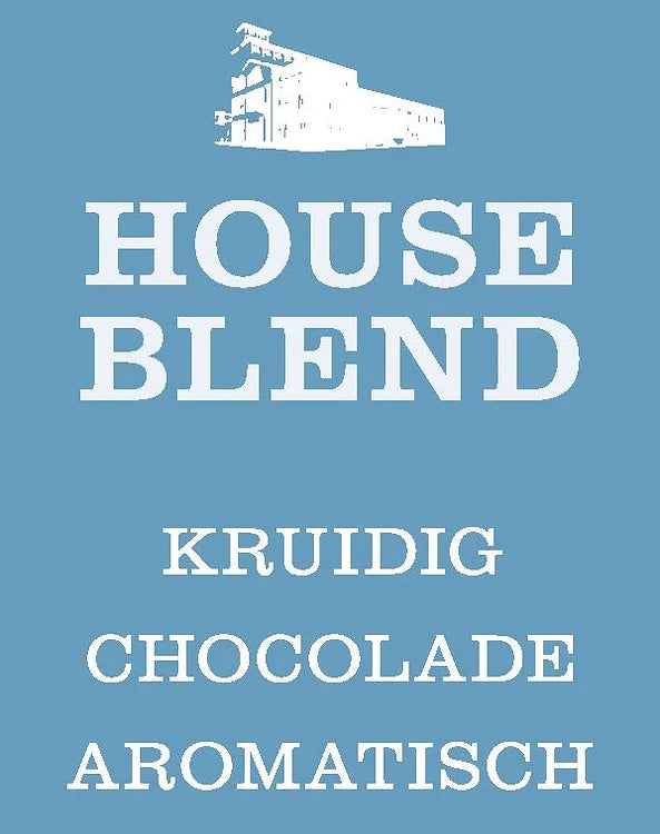 Houseblend met volle smaakexplosie, tonen van chocolade en lichte peper. Aanbieding 5+1 gratis. Gemaakt van single origin koffiebonen uit Brazilië, Ethiopië en Indonesië. Vers gebrand op de Noordkade in Veghel.