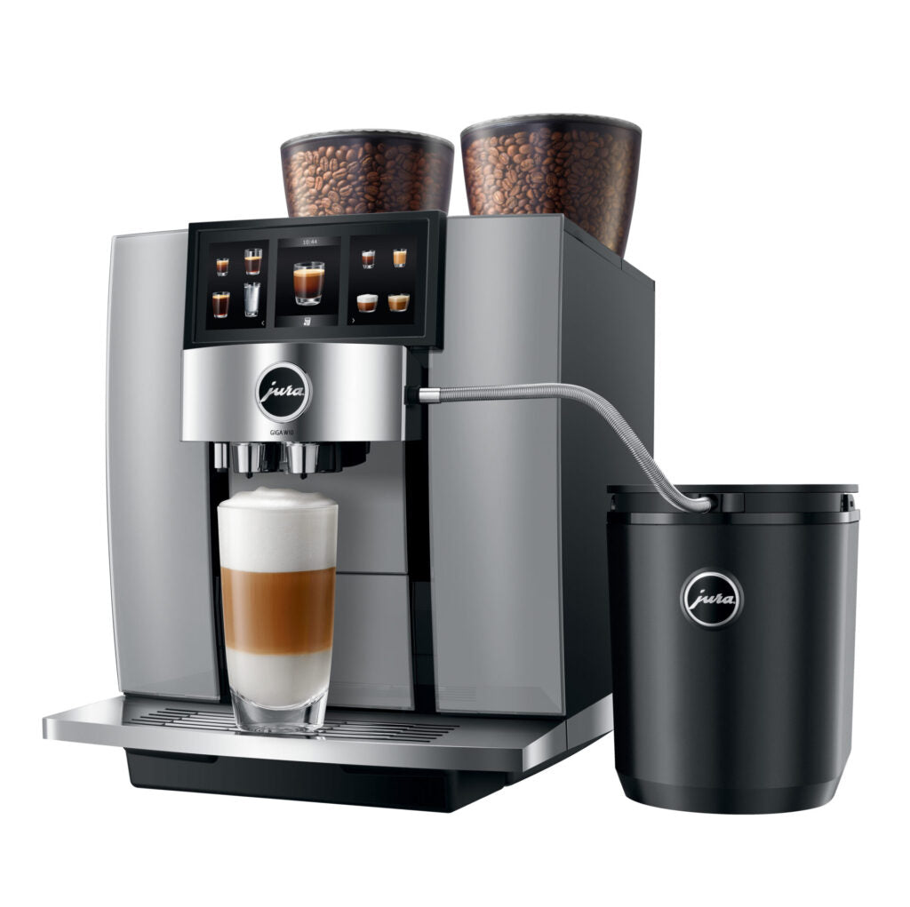 JURA GIGA 10 Diamond Silver - Beste volautomatische koffiemachine met 35 koffiespecialiteiten, Cold Extraction Process en keramische schijfmolens.